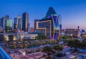 Experience the vibrant city atmosphere with breathtaking views of the urban skyline.