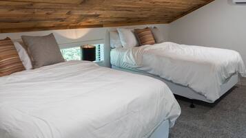 2 bedrooms, bed sheets