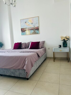 1 bedroom, iron/ironing board, WiFi, bed sheets - 1 Bedroom Apartment Rental Unit With Pool in Dubai Land Residence Complex  (Dubai)