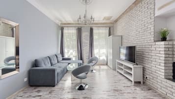 Departamento ejecutivo | 1 habitación, ropa de cama hipoalergénica y decoración personalizada