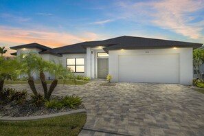 Exterior -   Pool home with game room, walking distance to restaurants. (Cape Coral)