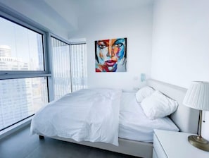 2 bedrooms, desk, soundproofing, iron/ironing board