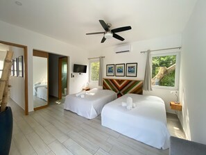 4 bedrooms, iron/ironing board, WiFi, bed sheets