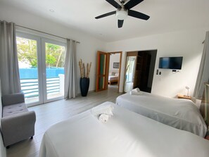 4 slaapkamers, een strijkplank/strijkijzer, wifi, beddengoed