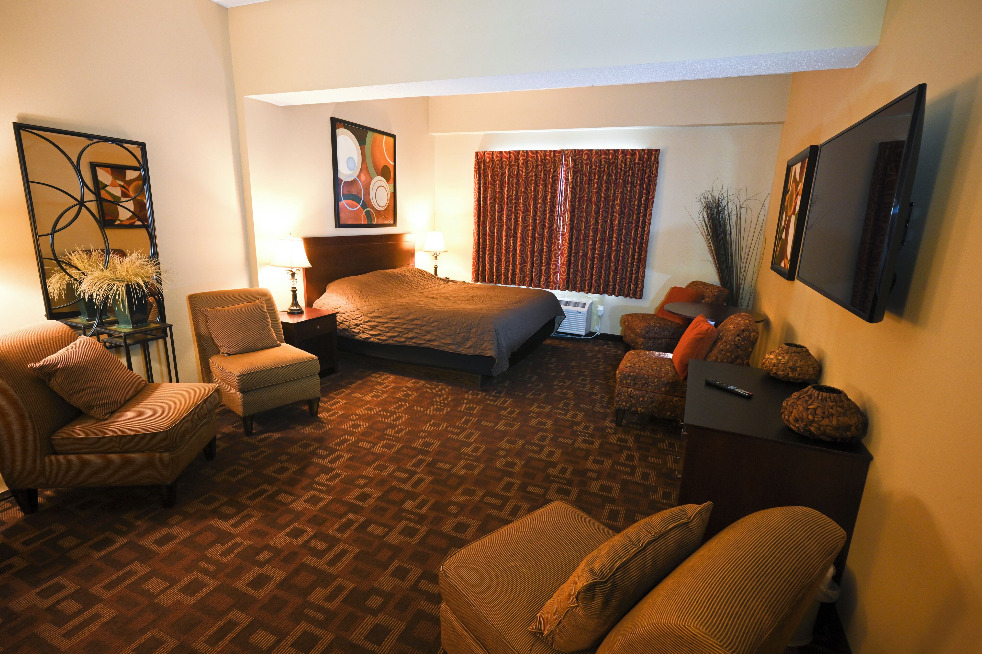 Perhesviitti, poreamme | Pimennysverhot, silitysrauta/-lauta, ilmainen Wi-Fi, vuodevaatteet