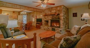 TV, fireplace, DVD player, table tennis