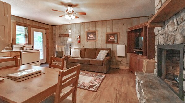 TV, fireplace, DVD player, table tennis