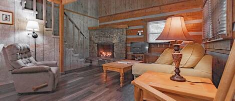 TV, fireplace, DVD player, ping pong