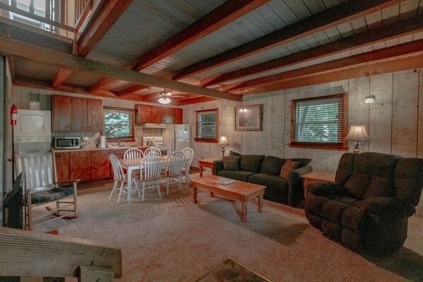 TV, fireplace, DVD player, ping pong