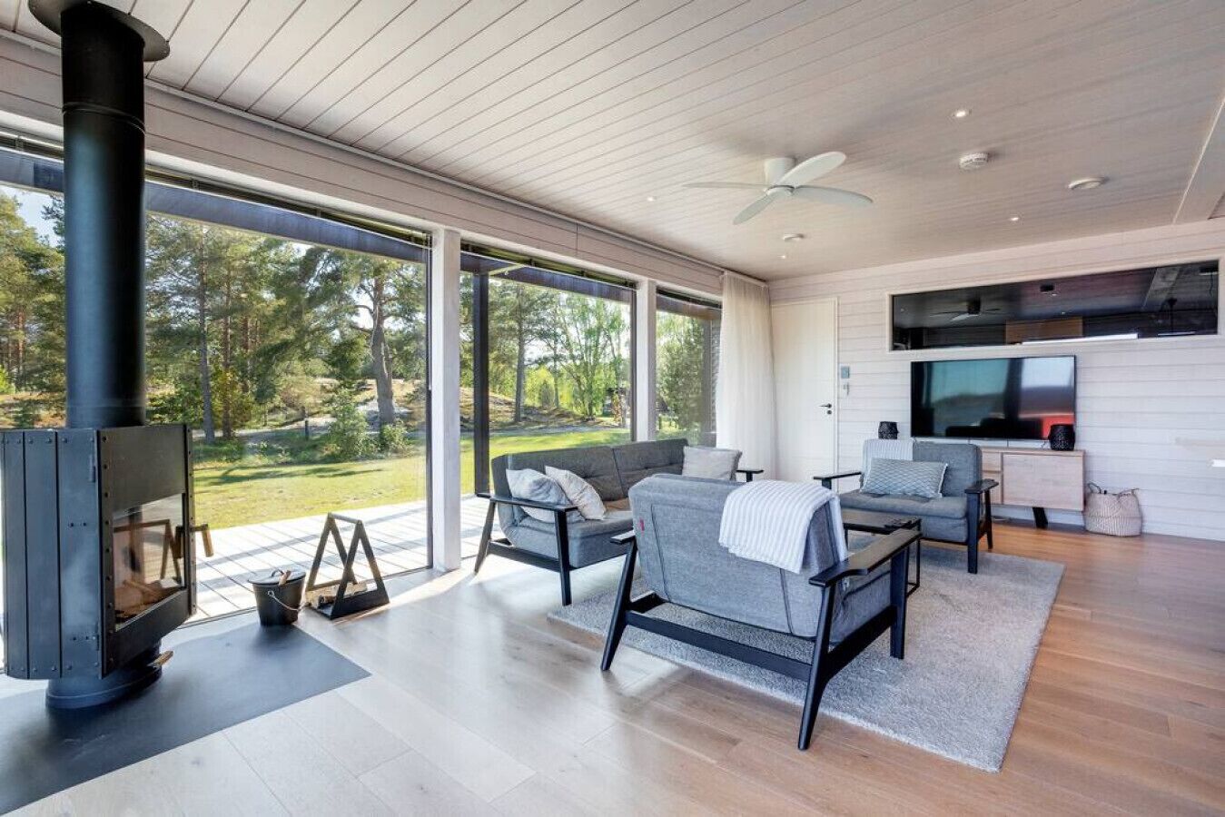 TV, fireplace, stereo