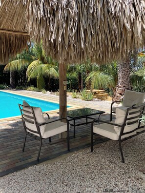 Pool - Paradise under the palm trees on Jan Thiel near the beach (Jan Thiel)