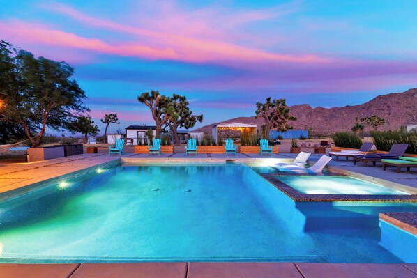 Outdoor pool, a heated pool