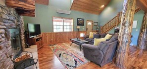 Télévision, cheminée, jeux vidéo, espaces bureaux