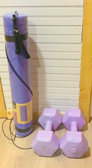 Regadera, secadora de cabello, toallas, jabón