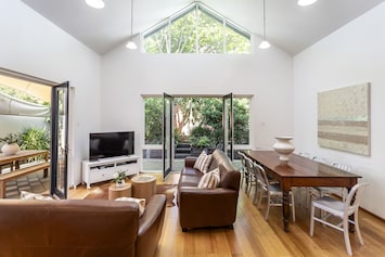 Open-Plan Living - rear Kitchen, Living area opens out to courtyard