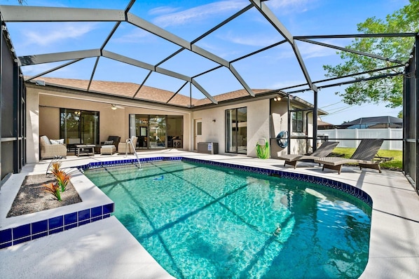 A heated pool