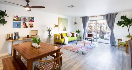 Spin Some Vinyl at a Lush Green Retreat with Two Bedrooms