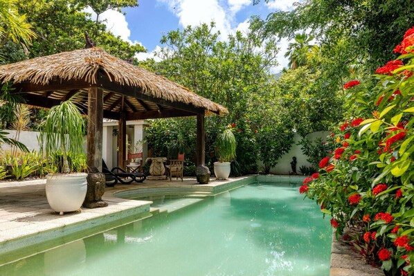 A heated pool