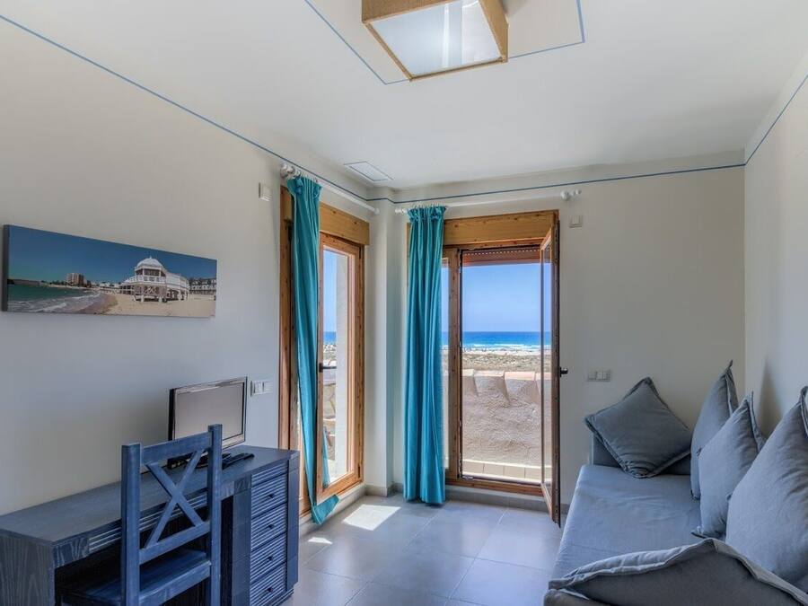 Panoramic Studio Suite, 1 Double Bed with Sofa bed, Ocean View | Living area | 24-inch flat-screen TV with digital channels, TV