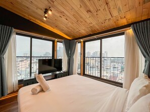 Premier Studio Panoramicview | 1 soveværelse, minibar, mørklægningsgardiner, gratis Wi-Fi