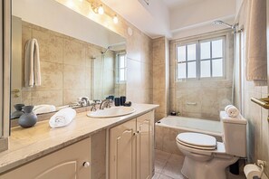 Hair dryer, towels