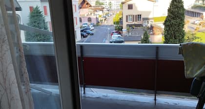 Furnished appartment vis-a-vis of railstation 5 min from lake at Montreux