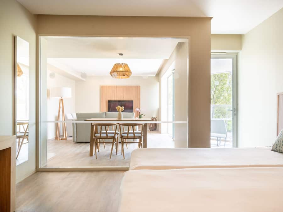 Huoneisto, 1 makuuhuone | Tallelokero huoneessa, kannettavalle tietokoneelle sopiva työtila