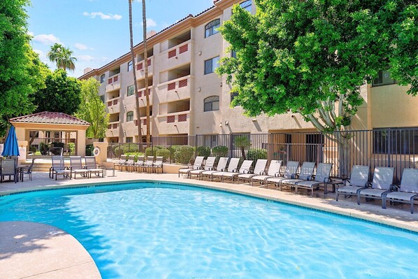 A heated pool