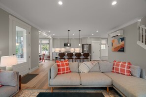 Smart TV, fireplace, video games, books