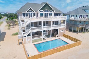 Exterior - Oceanfront Dog Friendly Home w/ Saltwater Pool, Hot Tub, Elevator, Game Room (Avon)