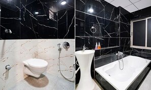 Premium Room | Bathroom | Shower, rainfall showerhead, free toiletries, towels - Fabhotel Magnus (Surat)