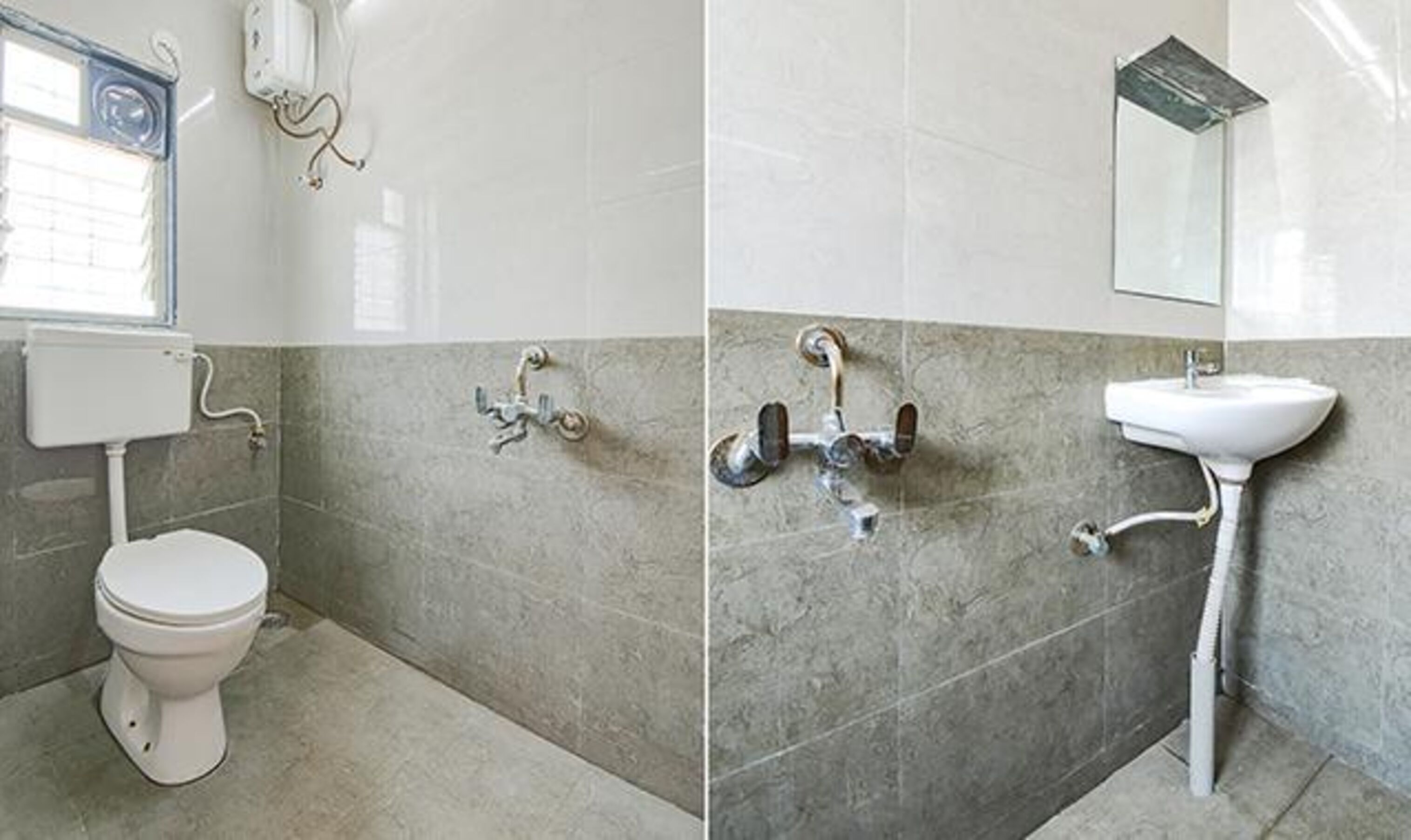 Shower, rainfall showerhead, free toiletries, towels