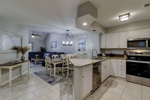 Fridge, microwave, stovetop, dishwasher