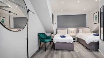 4 bedrooms, iron/ironing board, travel cot, free WiFi