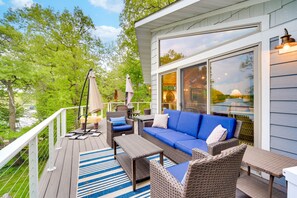 Terrace/patio - Wisconsin Vacation Rental w/ Fire Pit on Long Lake (Centuria)