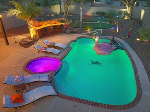 屋外プール、温水プール