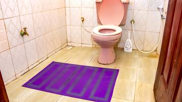 Ducha, bidet, toallas, jabón