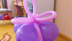 A cluster of purple balloons tied together with a pink ribbon. - Victoria International Hotel (Kaiping Passenger Transport Terminal & Yihua Plaza Branch, Jiangmen) (Kaiping)
