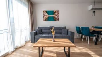 Comfort appartement, 1 slaapkamer | Luxe beddengoed, pillowtop-bedden, geluiddichte muren, gratis wifi