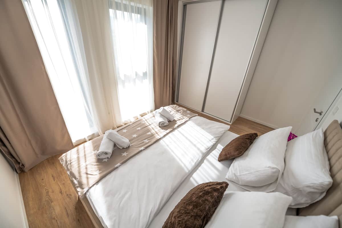 Appartamento Comfort | 1 camera, biancheria da letto di alta qualità, materassi a doppio strato