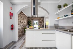 Fridge, microwave, coffee/tea maker, electric kettle
