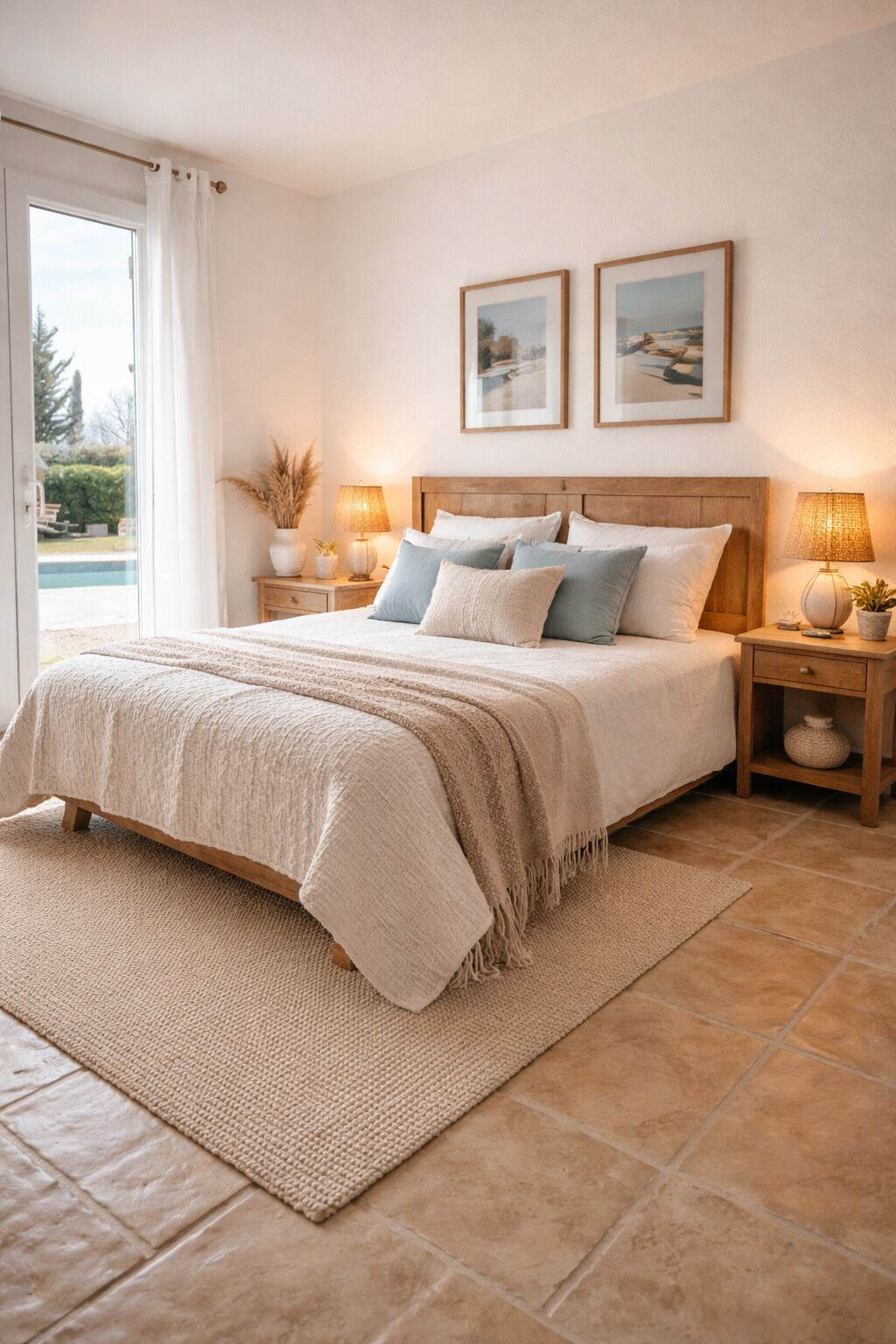 5 chambres, bureau, fer et planche à repasser, lit parapluie