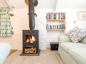 Fireplace - The Barn at Trevothen Farm (Helston)