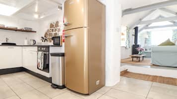 Fridge, dishwasher, electric kettle, toaster