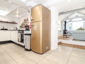 Fridge, dishwasher, electric kettle, toaster