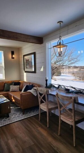 Televisión y chimenea