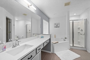 Hair dryer, towels