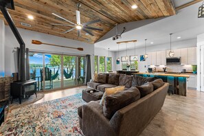 House, Multiple Beds (Nancy Key w/Pool, Wine Cave, Optional) | Living area - Nancy Key W/pool, Wine Cave, Optional Boat Rental (Sherrills Ford)