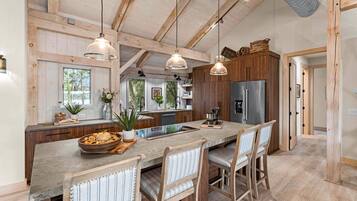 House, Multiple Beds (Keenan Beach w/Beach, Heated Pool & G) | Private kitchen | Oven, toaster, dining tables