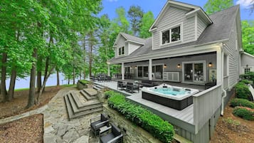 House, Multiple Beds (Grand Bay w/Hot Tub, 440' Shoreline &) | Terrace/patio